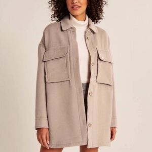 Abercrombie & Fitch Shacket Tan Jacket